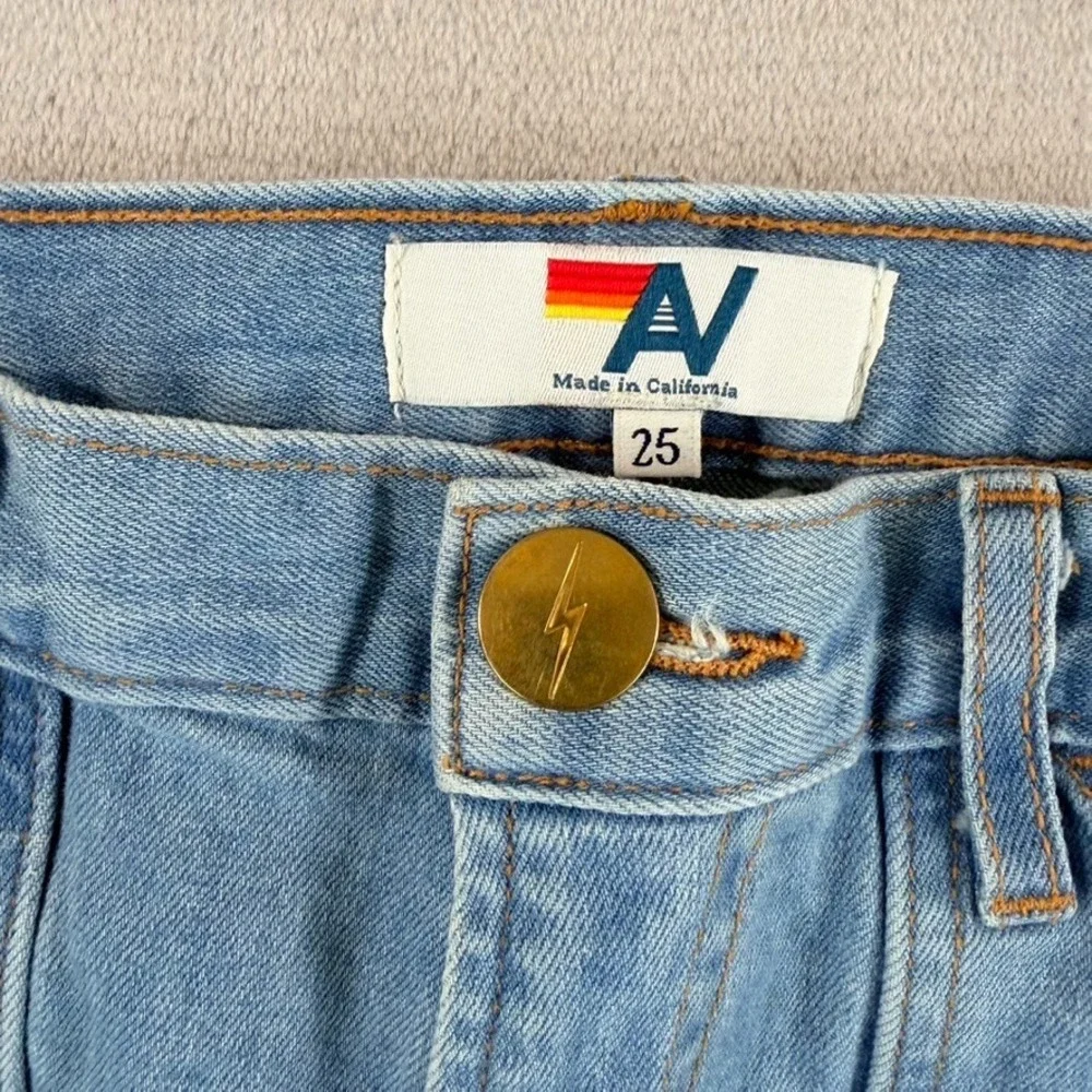 AVIATOR NATION HI RISE JESSICA JEAN in Super Light Women 25 Italian Denim $265